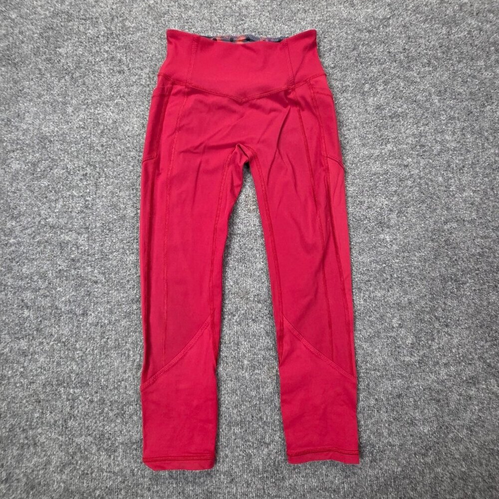 Lululemon Womensโ Legging Yoga Gym Pants Berry Pink 24" Inseam Size 6